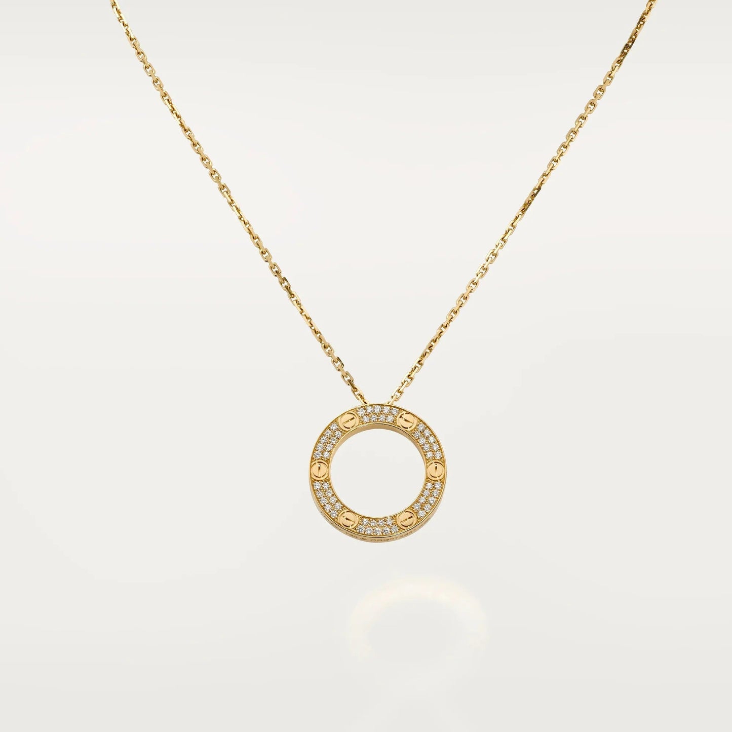 [⭐JeweliWhal]LOVE NECKLACE 16MM  FULL DIAMOND