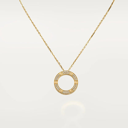 [⭐JeweliWhal]LOVE NECKLACE 16MM  FULL DIAMOND