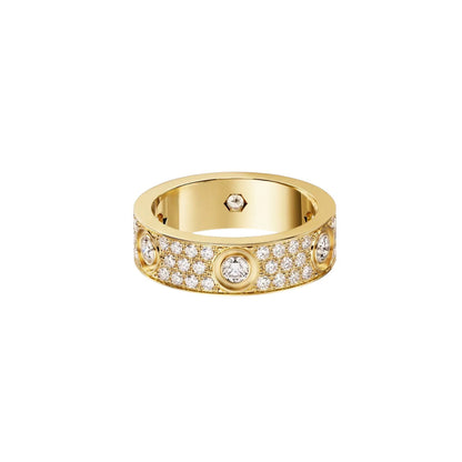 [⭐JeweliWhal]LOVE 5.5MM FULL-PAVE 6-DIAMOND RING