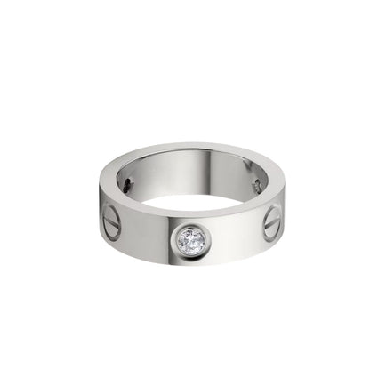 [⭐JeweliWhal]LOVE 5.5MM 3 DIAMOND RING