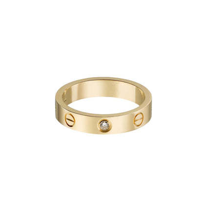 [⭐JeweliWhal]LOVE 4MM 1 DIAMOND RING