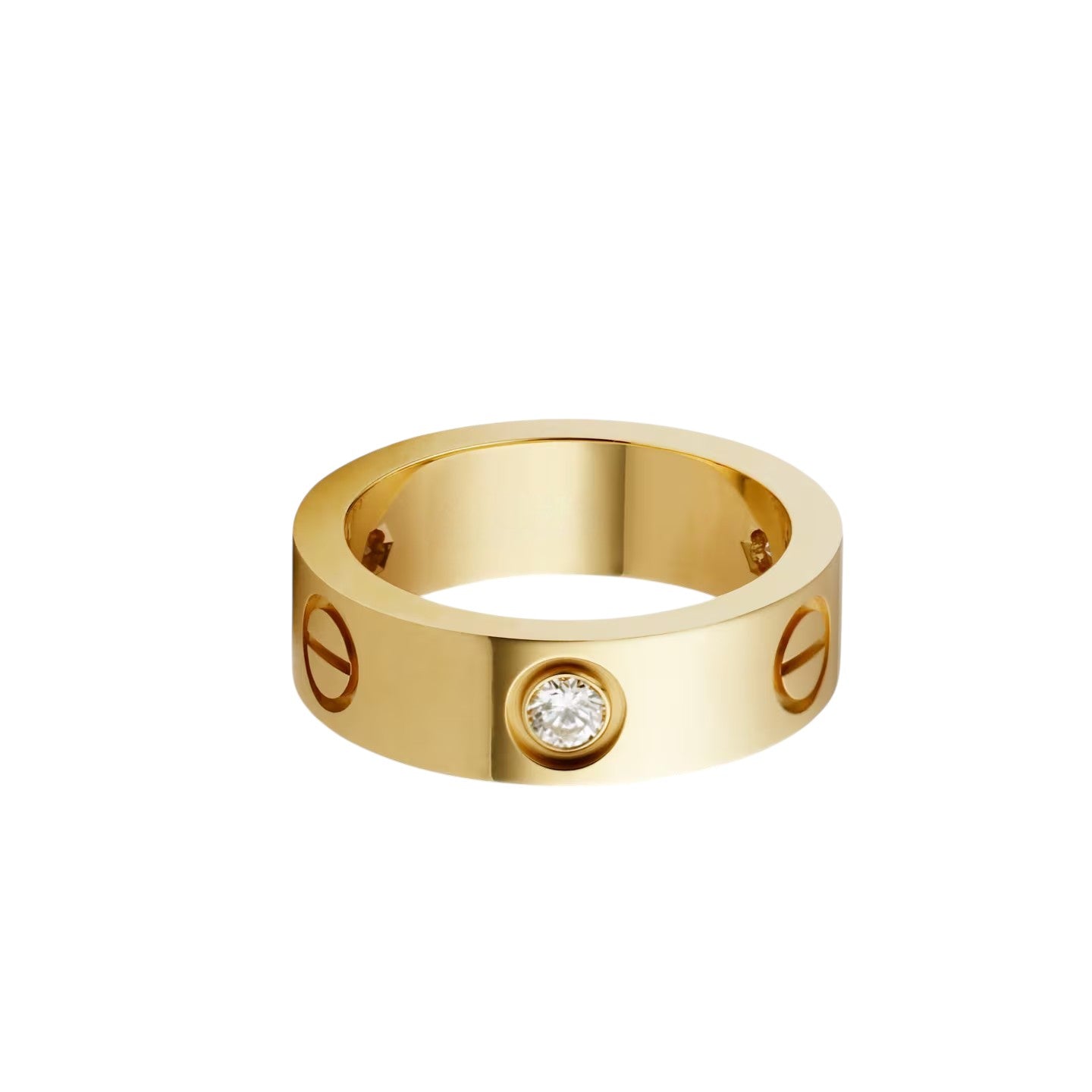 [⭐JeweliWhal]LOVE 5.5MM 3 DIAMOND RING