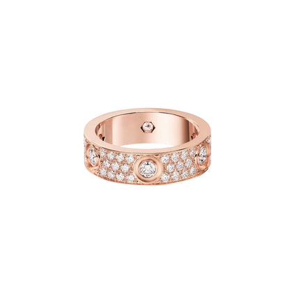 [⭐JeweliWhal]LOVE 5.5MM FULL-PAVE 6-DIAMOND RING