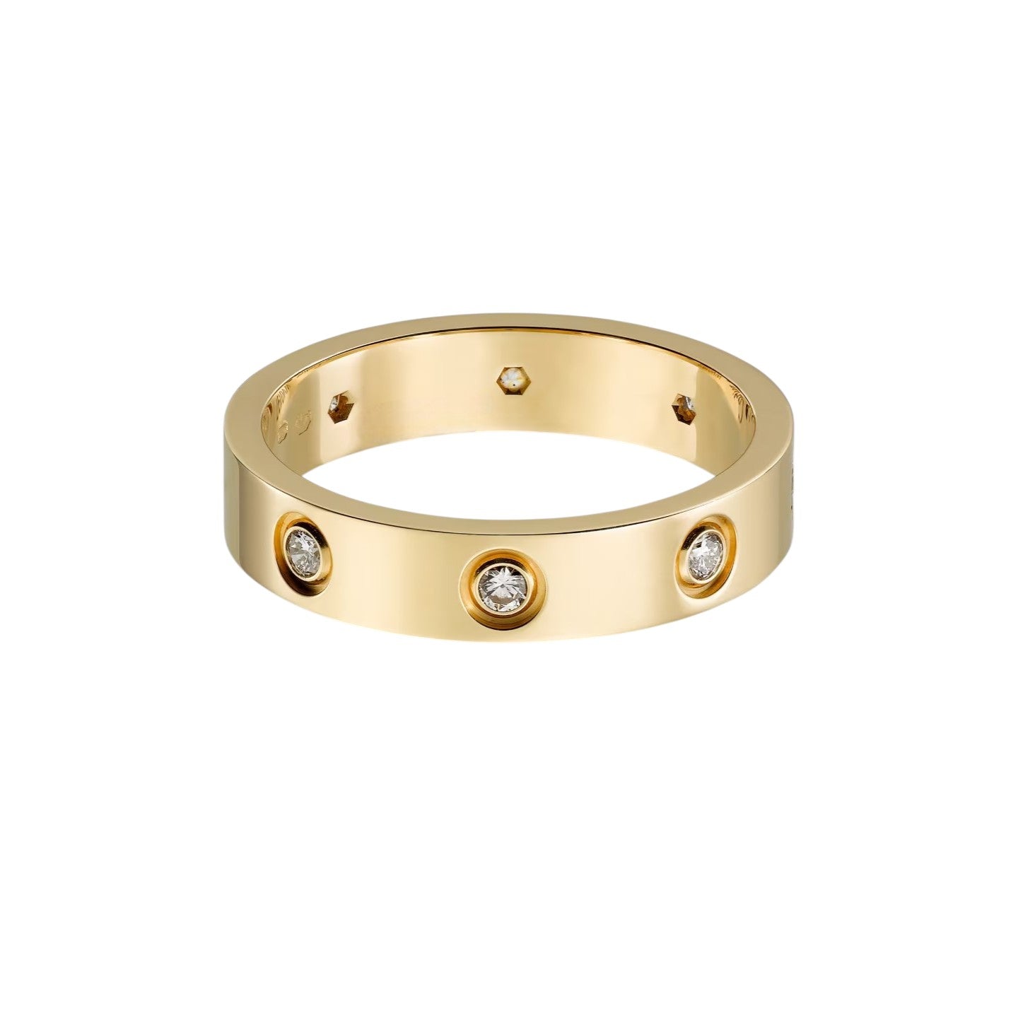 [⭐JeweliWhal]LOVE 4MM 8 DIAMOND RING