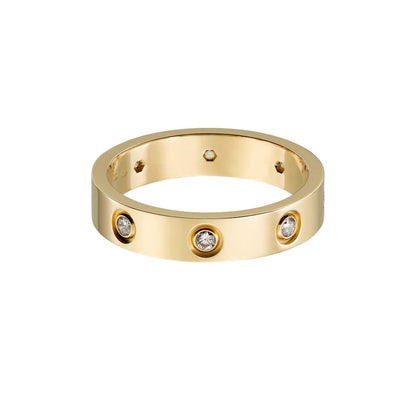 [⭐JeweliWhal]LOVE 4MM 8 DIAMOND RING