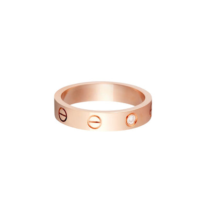 [⭐JeweliWhal]LOVE 4MM 1 DIAMOND RING