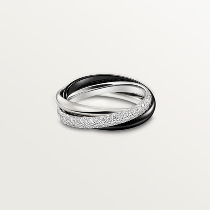 [⭐JeweliWhal]TRINITY 3.2MM RING BLACK CERAMIC
