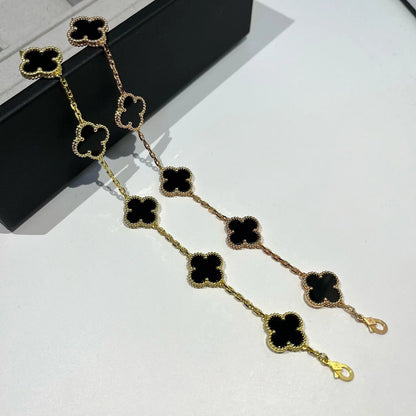 [⭐JeweliWhal] CLOVER 5 MOTIF ONYXS BRACELET COLLECTION