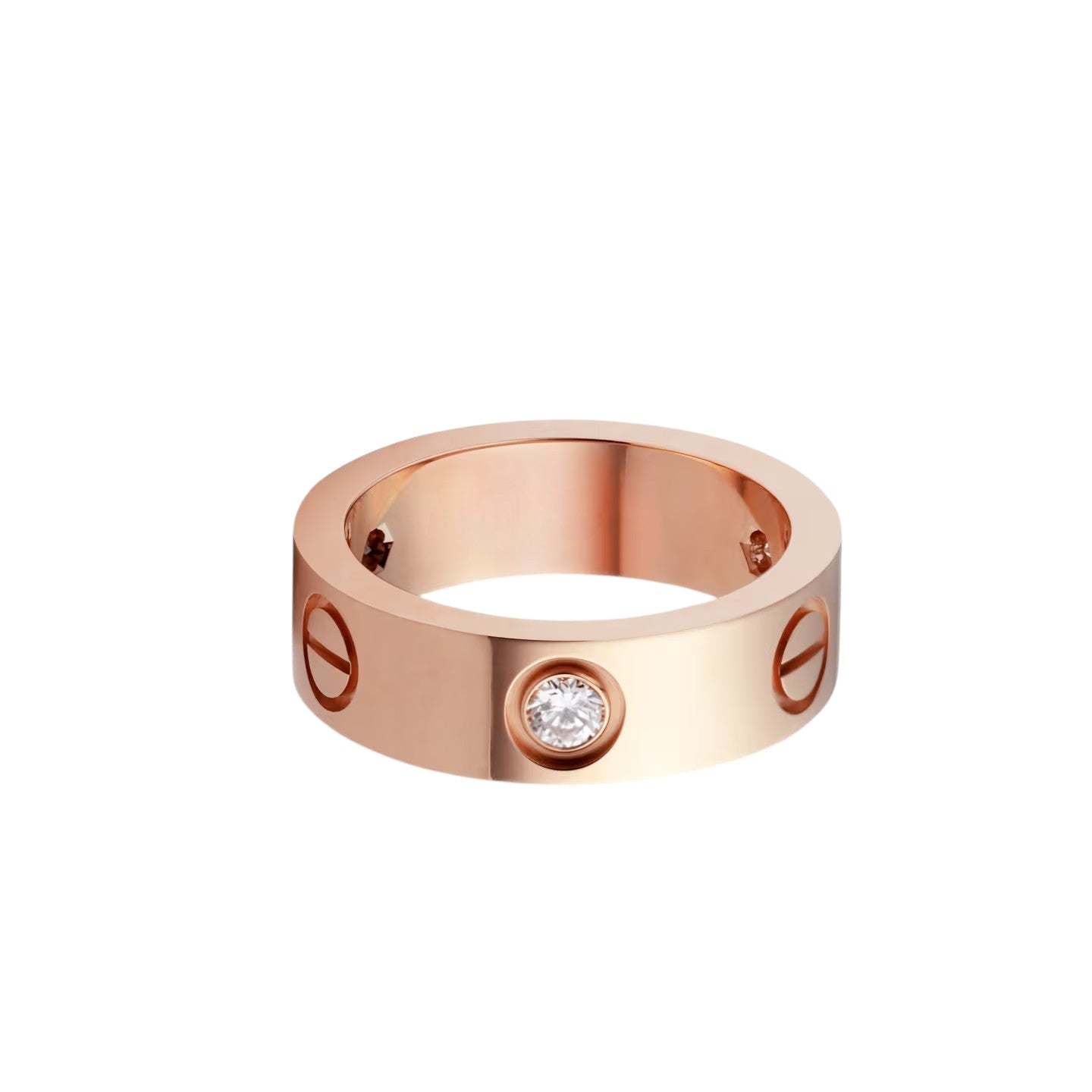 [⭐JeweliWhal]LOVE 5.5MM 3 DIAMOND RING