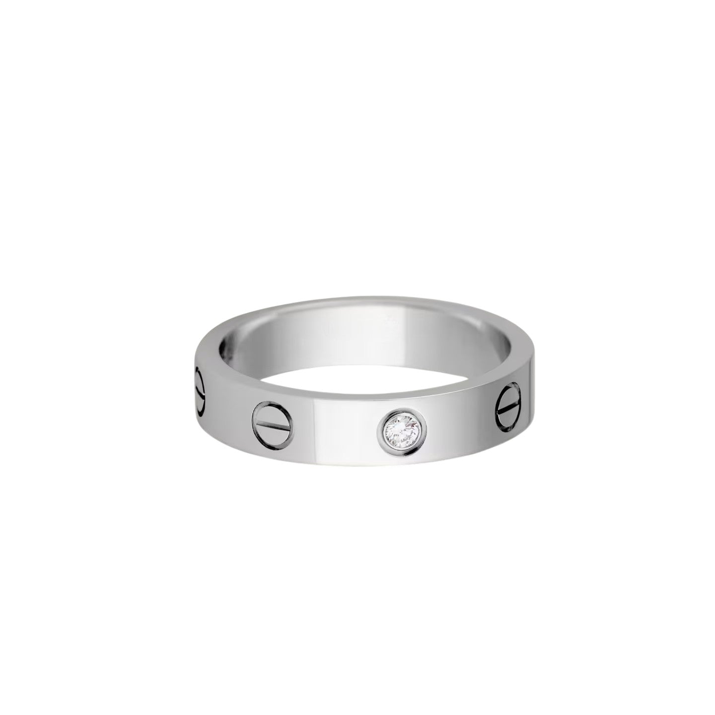 [⭐JeweliWhal]LOVE 4MM 1 DIAMOND RING