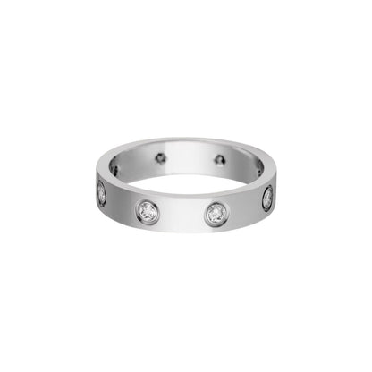 [⭐JeweliWhal]LOVE 4MM 8 DIAMOND RING