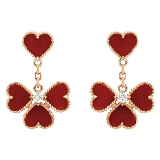 [⭐JeweliWhal]SWEET CLOVER CARNELIAN EARRINGS