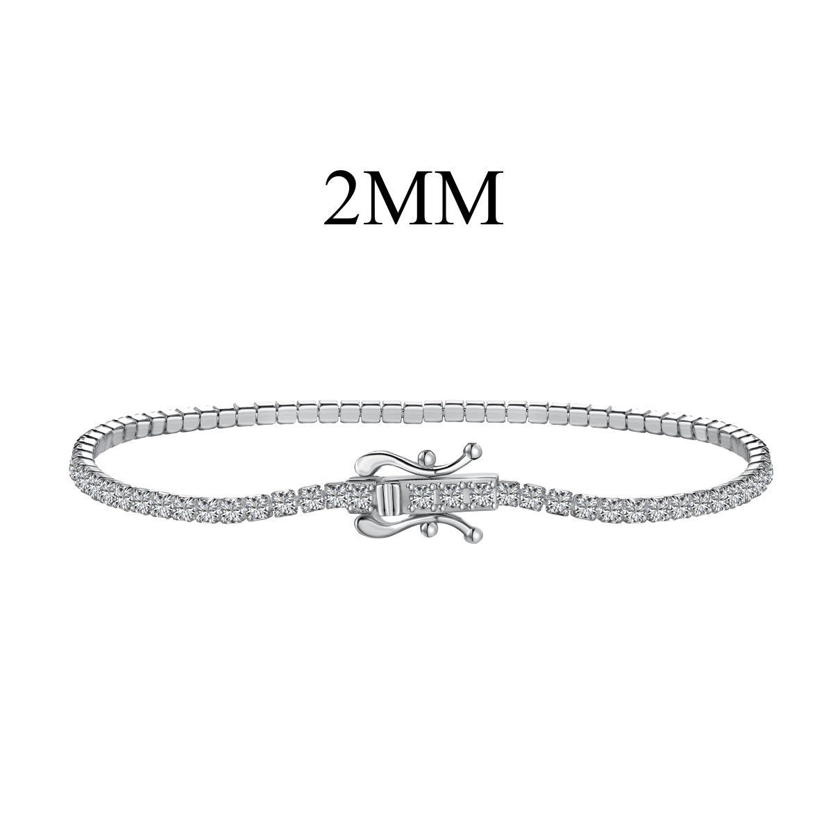 [Tonmkive Jewelry] Strahlendes, farbenfrohes Partyarmband mit rundem Schliff