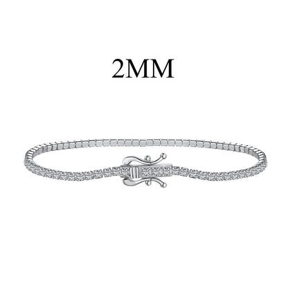 [Tonmkive Jewelry] Strahlendes, farbenfrohes Partyarmband mit rundem Schliff