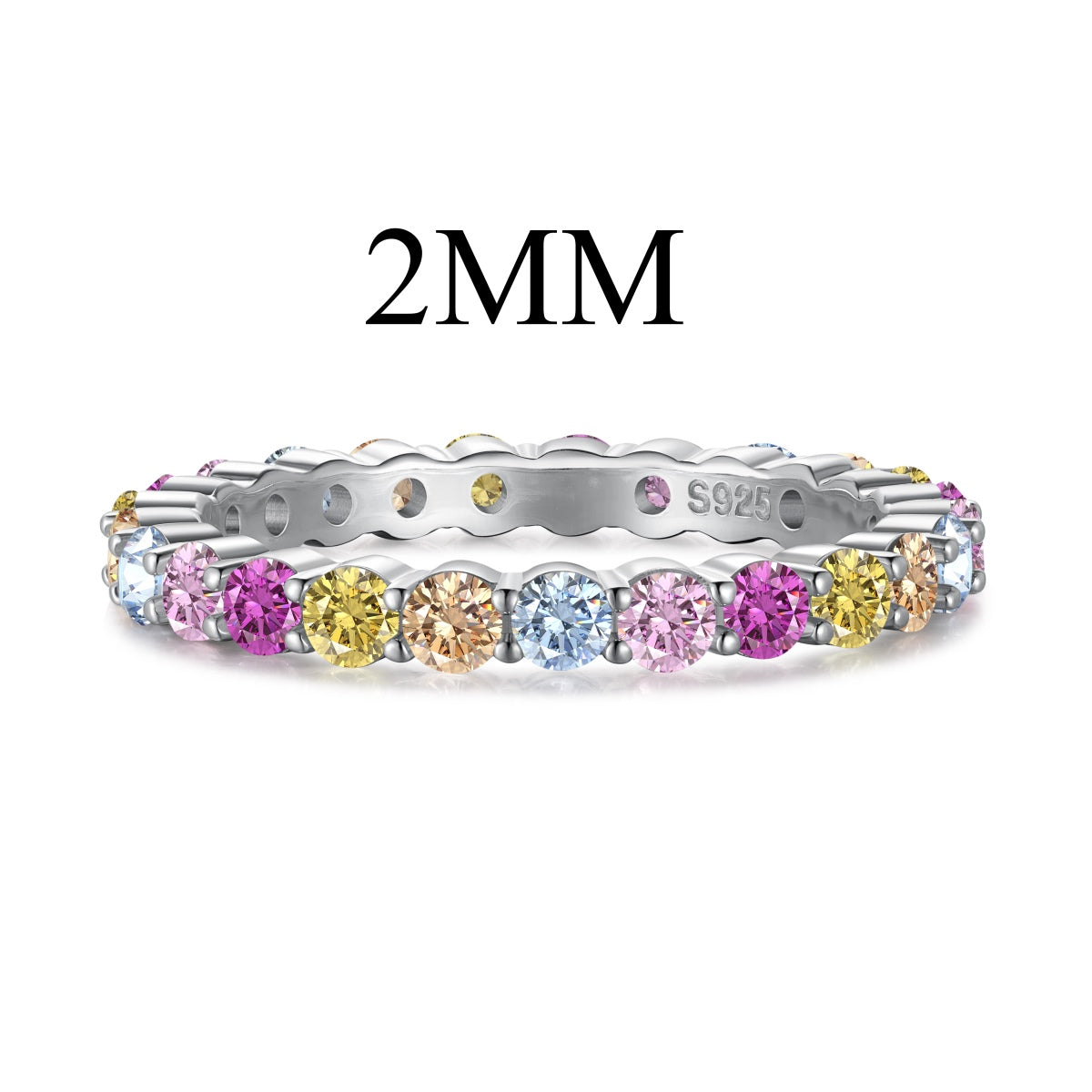 [Tonmkive Jewelry]Eleganter runder Ring für jeden Tag mit leuchtendem Schliff