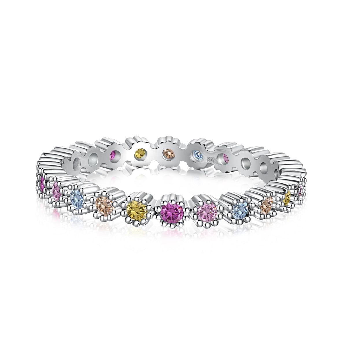 [Tonmkive Jewelry]Exquisiter bunter Partyring im runden Schliff