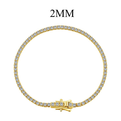 [Tonmkive Jewelry] Strahlendes, farbenfrohes Partyarmband mit rundem Schliff
