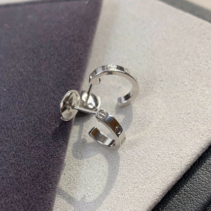 [⭐JeweliWhal]LOVE EARRINGS 2.65MM SILVER