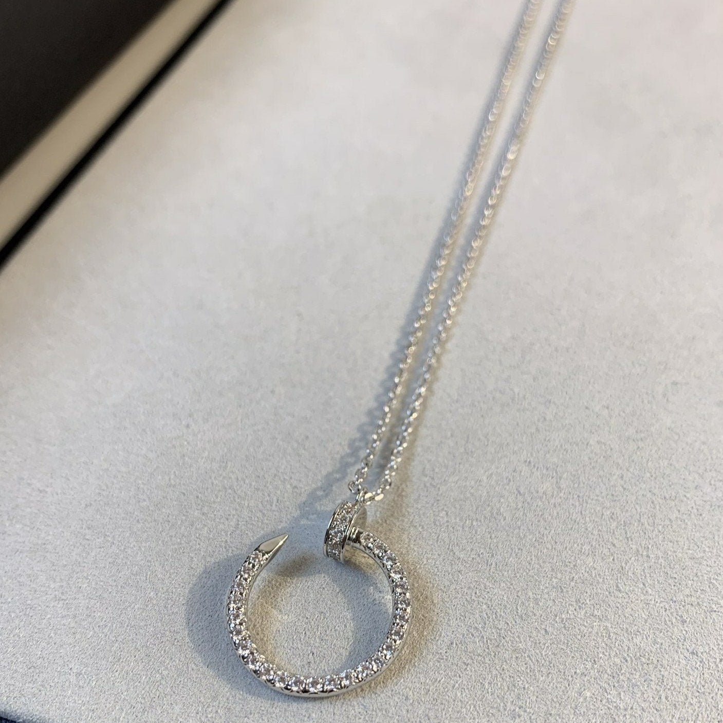 [⭐JeweliWhal]JUSTE NECKLACE SILVER DIAMONDS