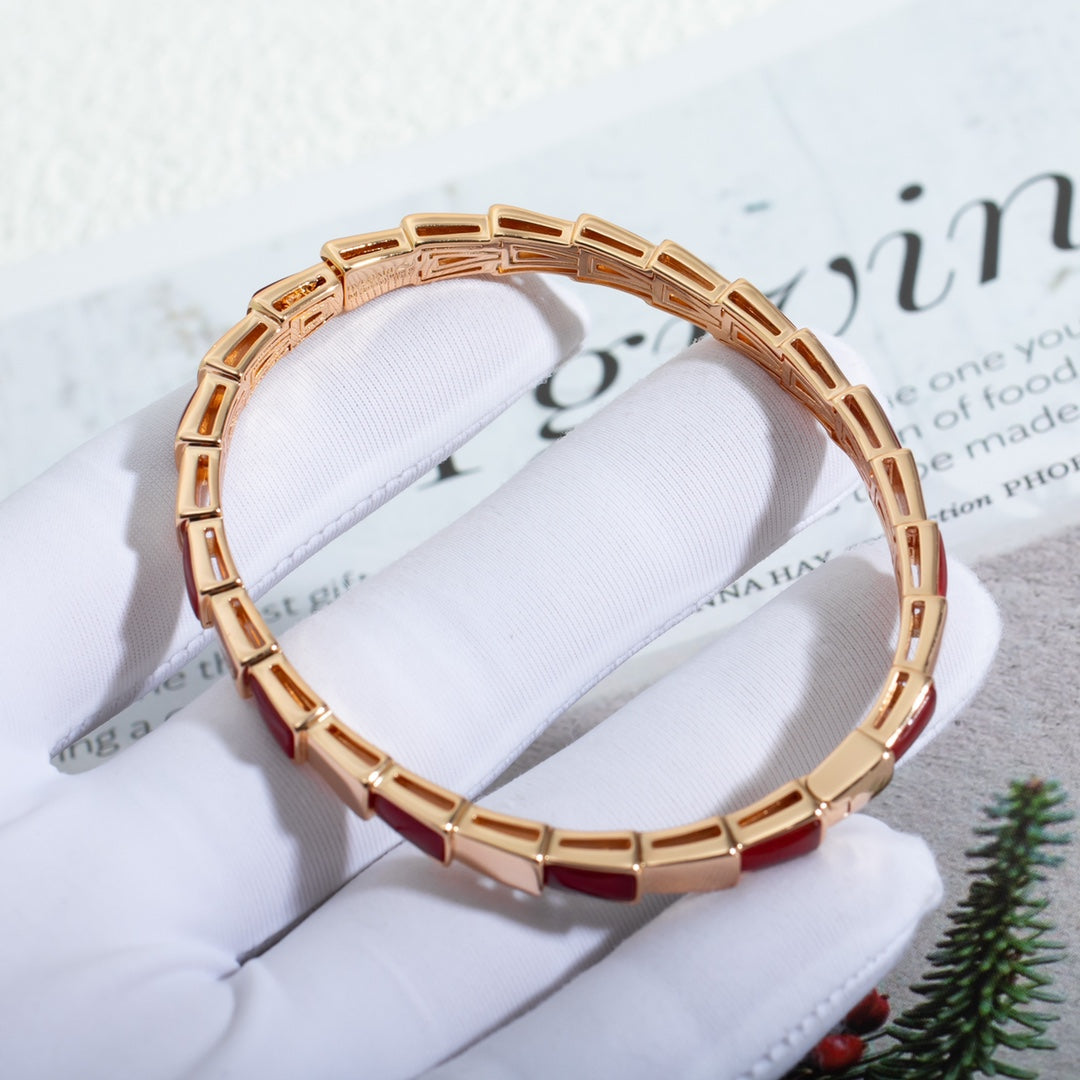 [⭐JeweliWhal]SERPENTI BRACELET PINK GOLD RUBELLITE