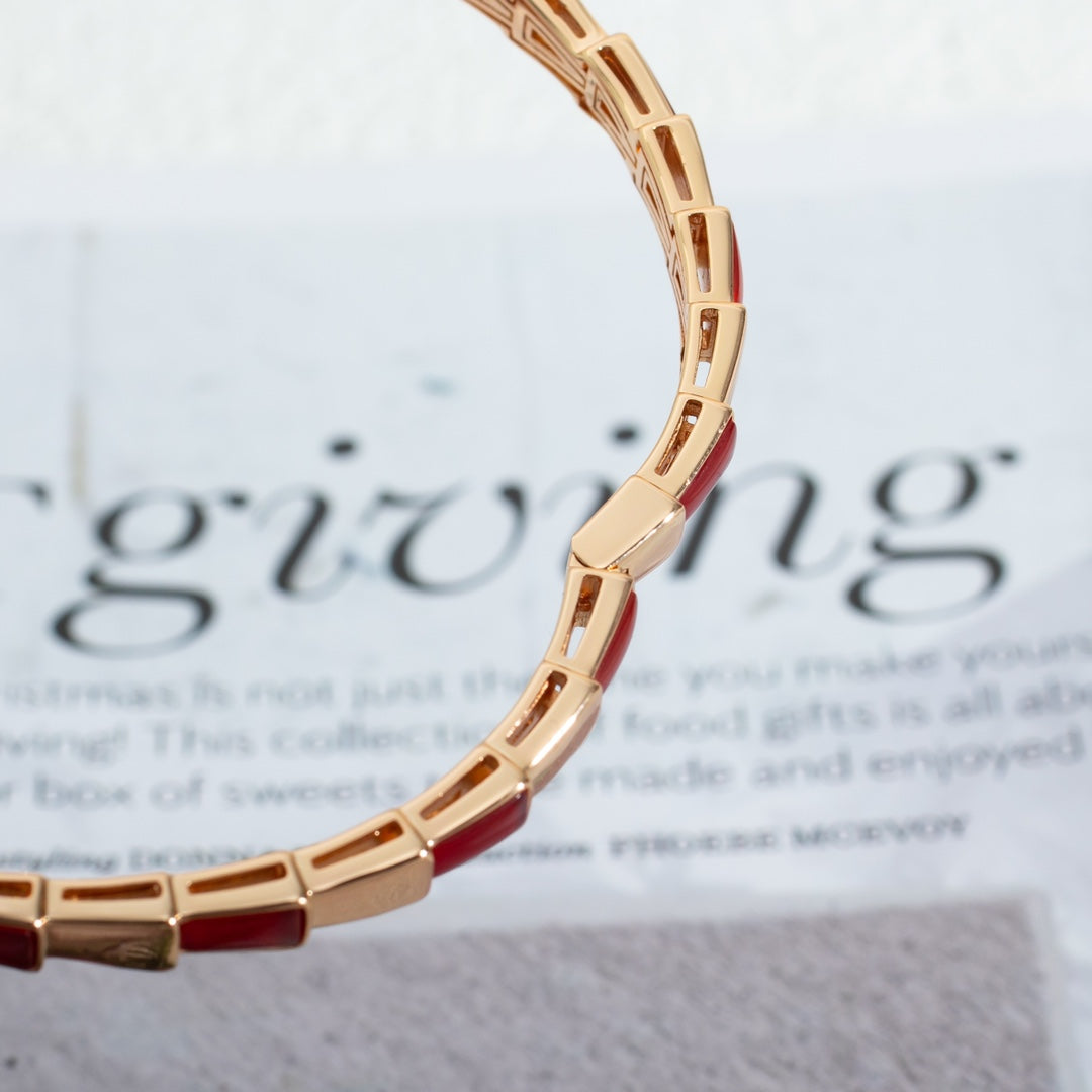 [⭐JeweliWhal]SERPENTI BRACELET PINK GOLD RUBELLITE