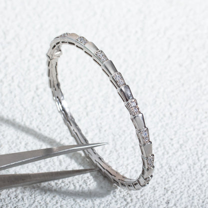 [⭐JeweliWhal]SERPENTI BRACELET SILVER DIAMOND