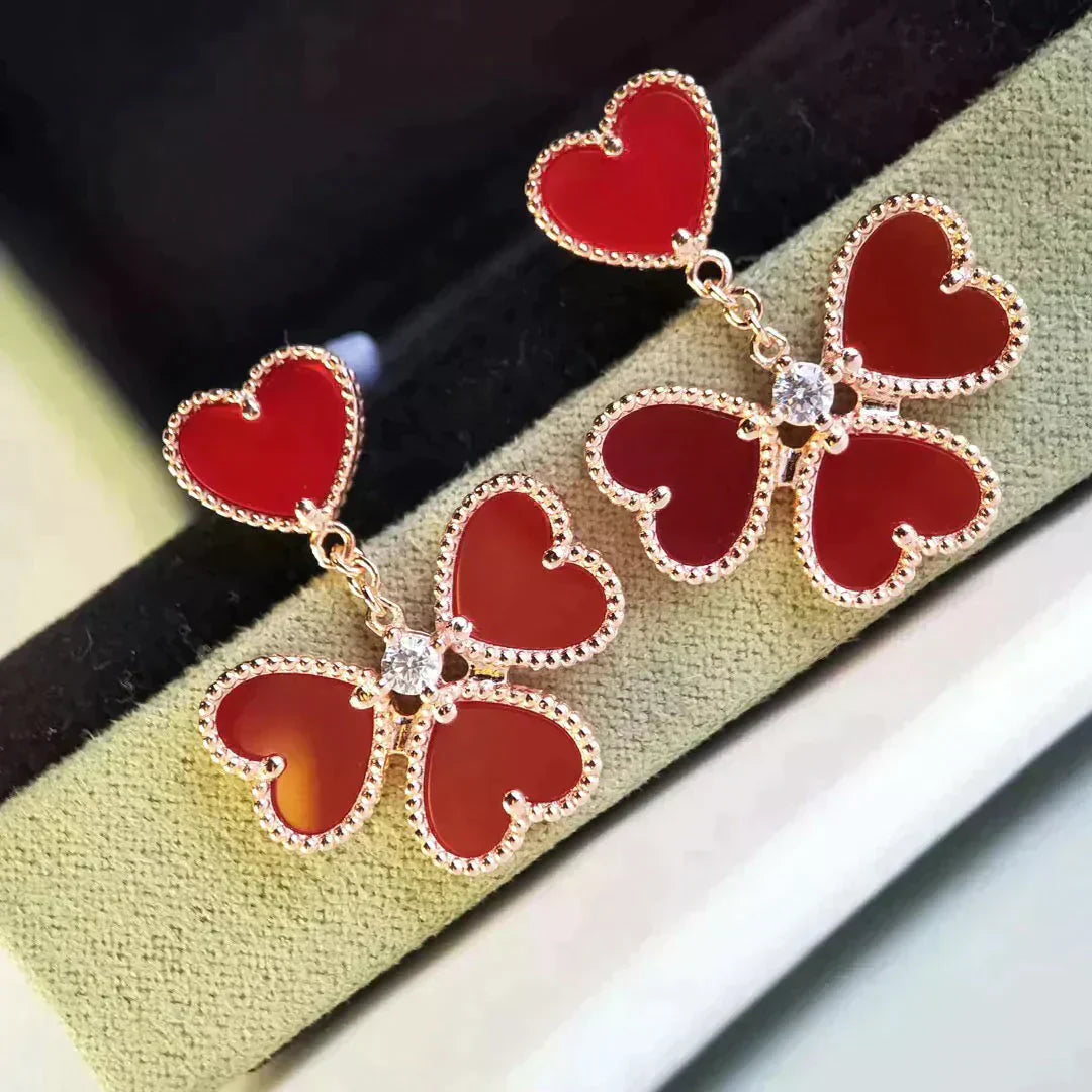 [⭐JeweliWhal]SWEET CLOVER CARNELIAN EARRINGS