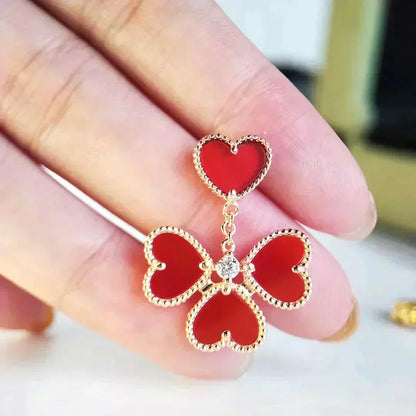 [⭐JeweliWhal]SWEET CLOVER CARNELIAN EARRINGS