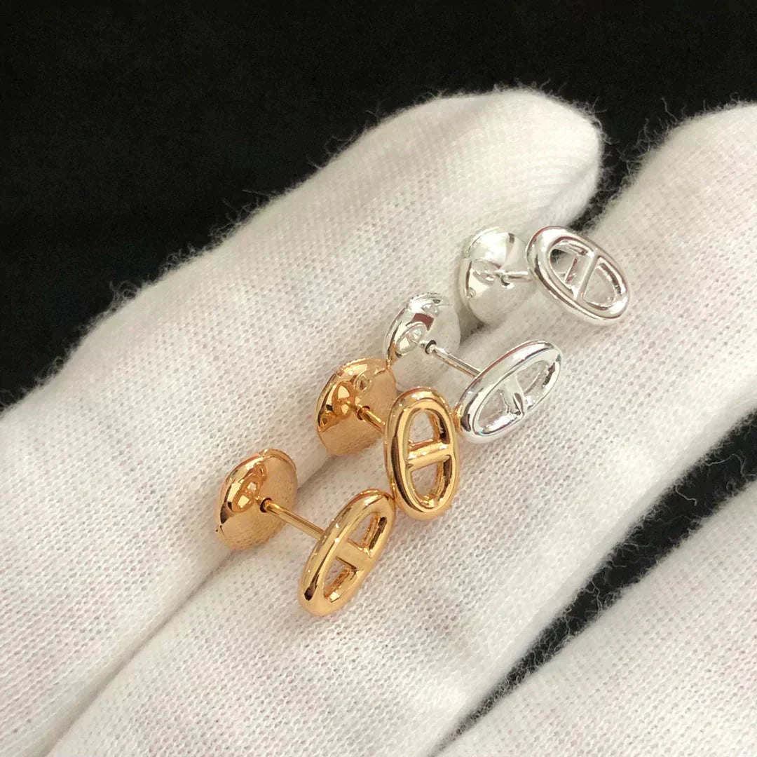 [⭐JeweliWhal]CHAINE SMALL EARRINGS GOLD AND SILVER