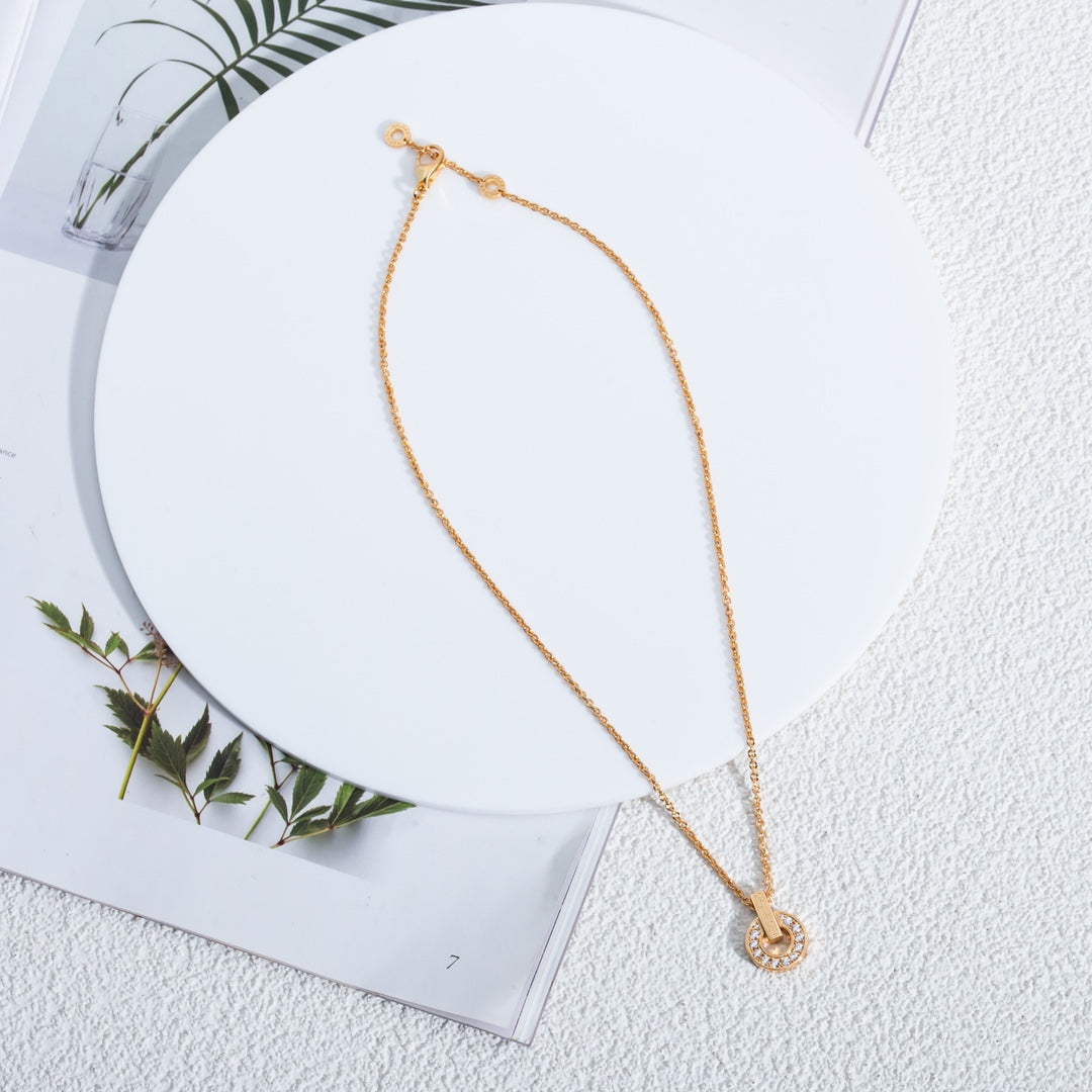 [⭐JeweliWhal]GARI NECKLACE PINK GOLD DIAMOND