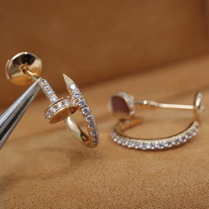 [⭐JeweliWhal]JUSTE FULL DIAMOND SMALL EARRINGS