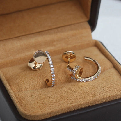 [⭐JeweliWhal]JUSTE FULL DIAMOND SMALL EARRINGS