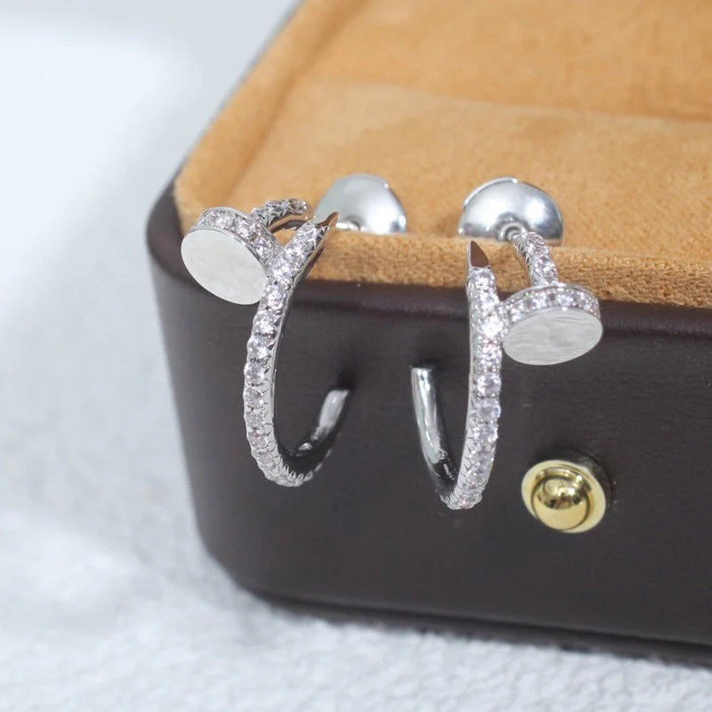 [⭐JeweliWhal]JUSTE FULL DIAMOND SMALL EARRINGS