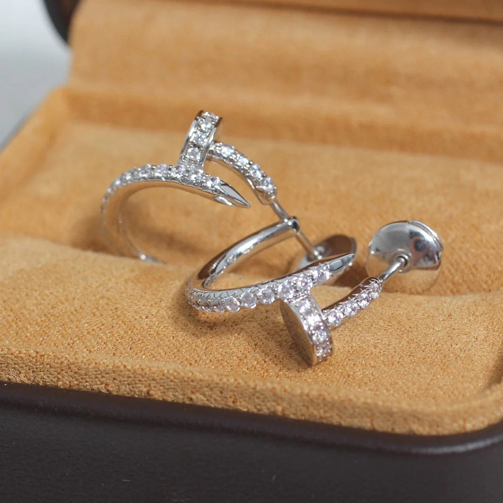 [⭐JeweliWhal]JUSTE FULL DIAMOND SMALL EARRINGS