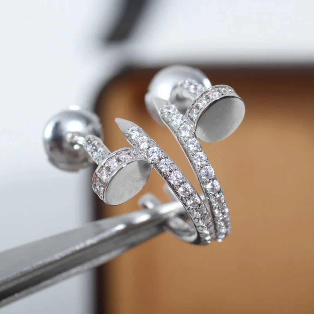 [⭐JeweliWhal]JUSTE FULL DIAMOND SMALL EARRINGS