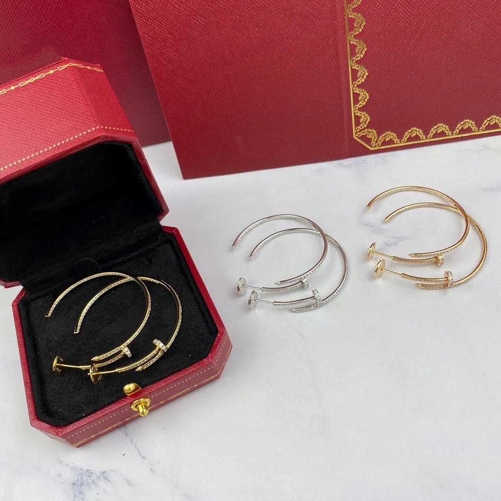 [⭐JeweliWhal]JUSTE FULL DIAMOND LARGE EARRINGS