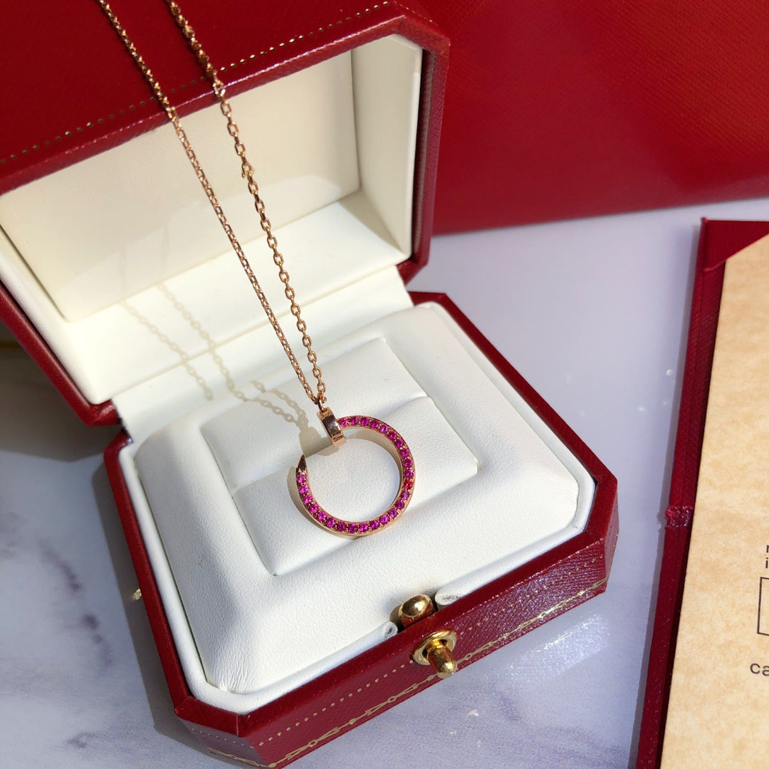[⭐JeweliWhal]JUSTE NECKLACE RED FULL DIAMONDS