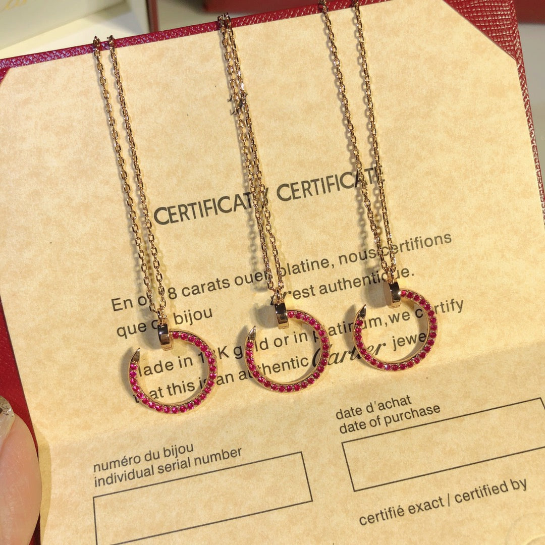 [⭐JeweliWhal]JUSTE NECKLACE RED FULL DIAMONDS
