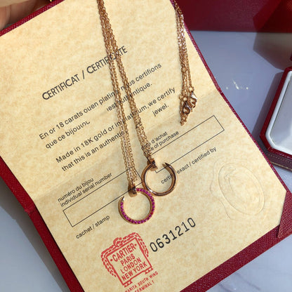 [⭐JeweliWhal]JUSTE NECKLACE RED FULL DIAMONDS