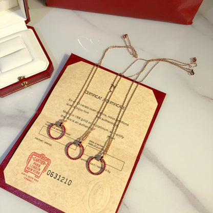 [⭐JeweliWhal]JUSTE NECKLACE RED FULL DIAMONDS