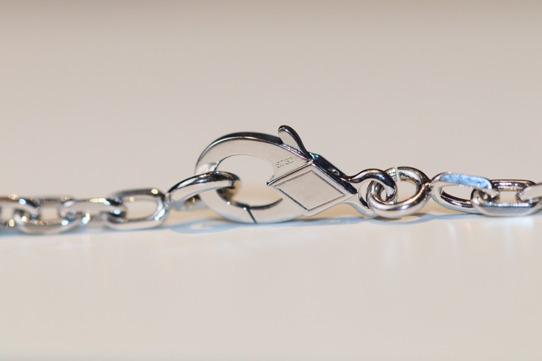 [⭐JeweliWhal]CLOVER 20 MOTIFS ONYX DIAMOND SILVER