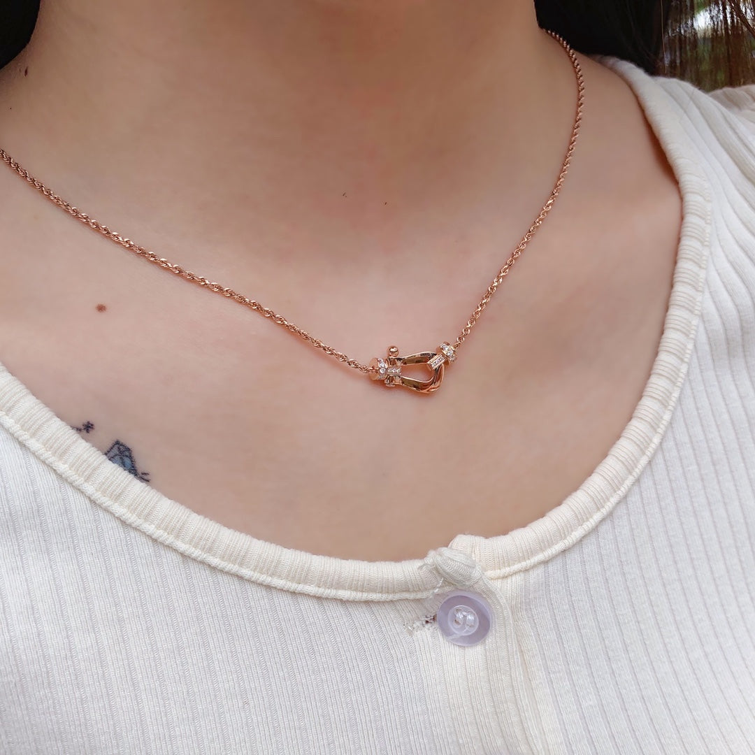 [⭐JeweliWhal]FORCE 10 PINK GOLD DIAMOND NECKLACE