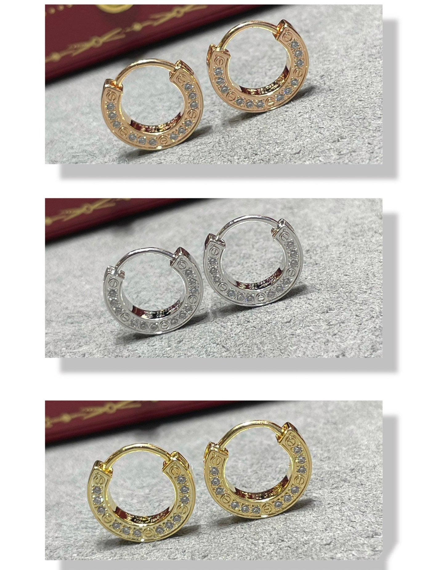 [⭐JeweliWhal]LOVE DIAMOND EARRINGS