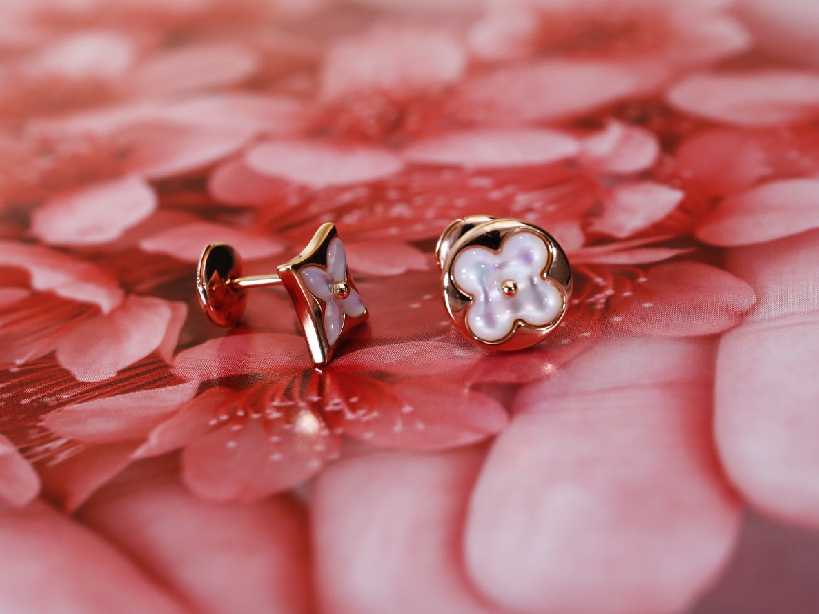 [⭐JeweliWhal]STERN UND SONNE ROSÉGOLD MOP OHRSTECKER