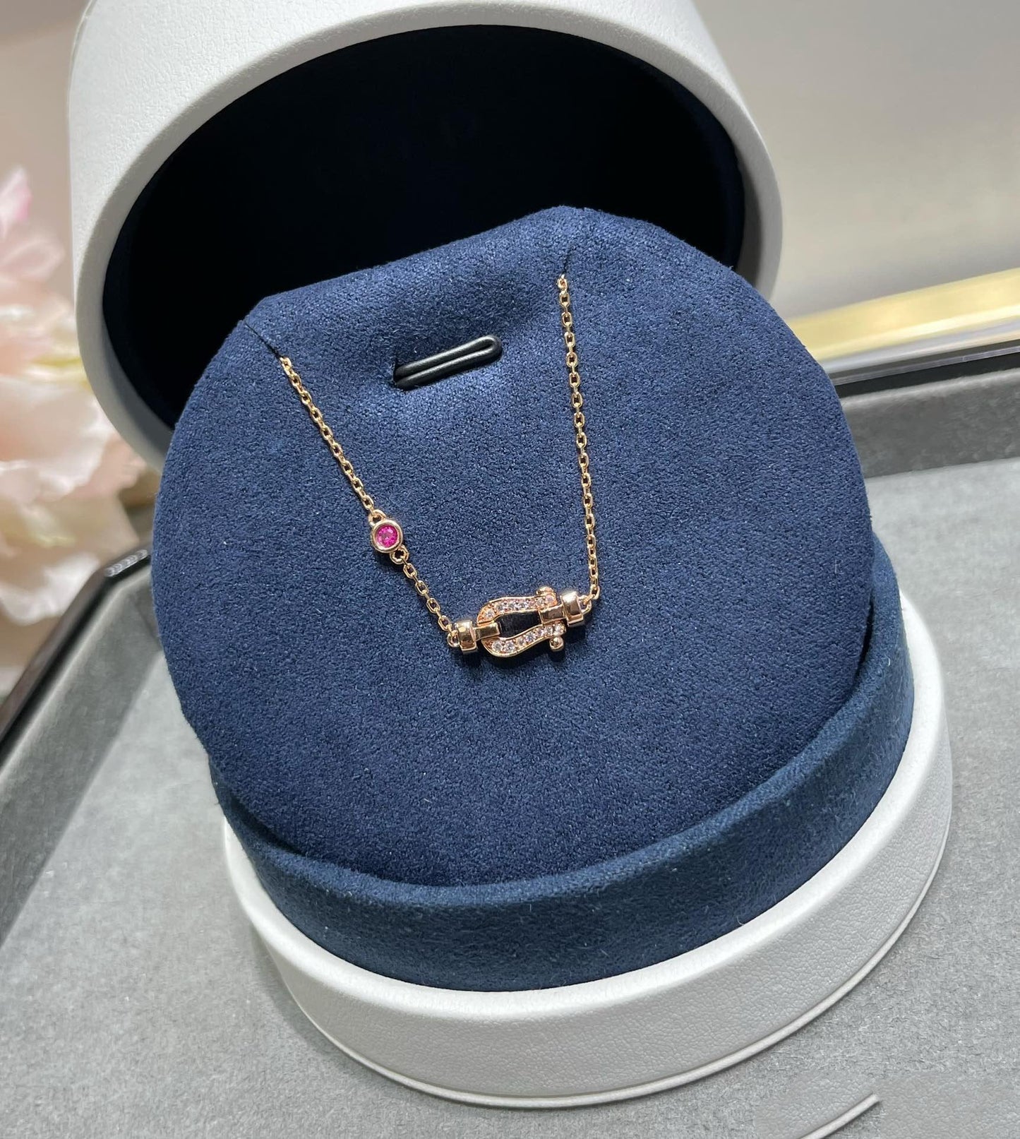[⭐JeweliWhal]FORCE 10 DIAMOND CHAIN LINK PINK GOLD BRACELET