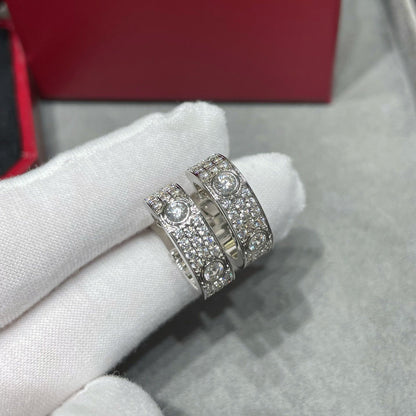 [⭐JeweliWhal]LOVE 5.5MM DIAMOND PAVED EARRINGS