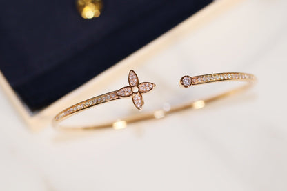 [⭐JeweliWhal]IDYLLE GOLD OPEN BRACELET DIAMOND PAVED