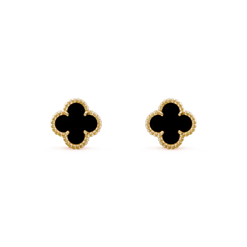 [⭐JeweliWhal]CLOVER MINI 9.5MM BLACK MOP EARRINGS