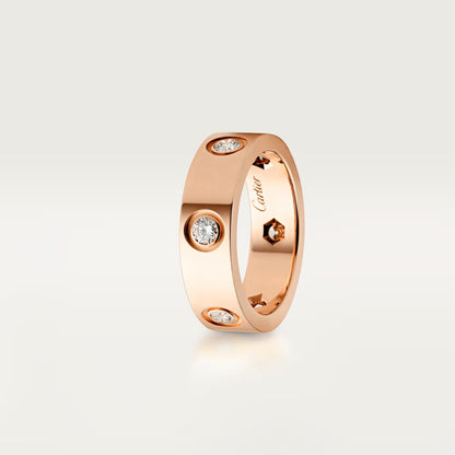 [⭐JeweliWhal]LOVE 5.5MM 6 DIAMOND RING