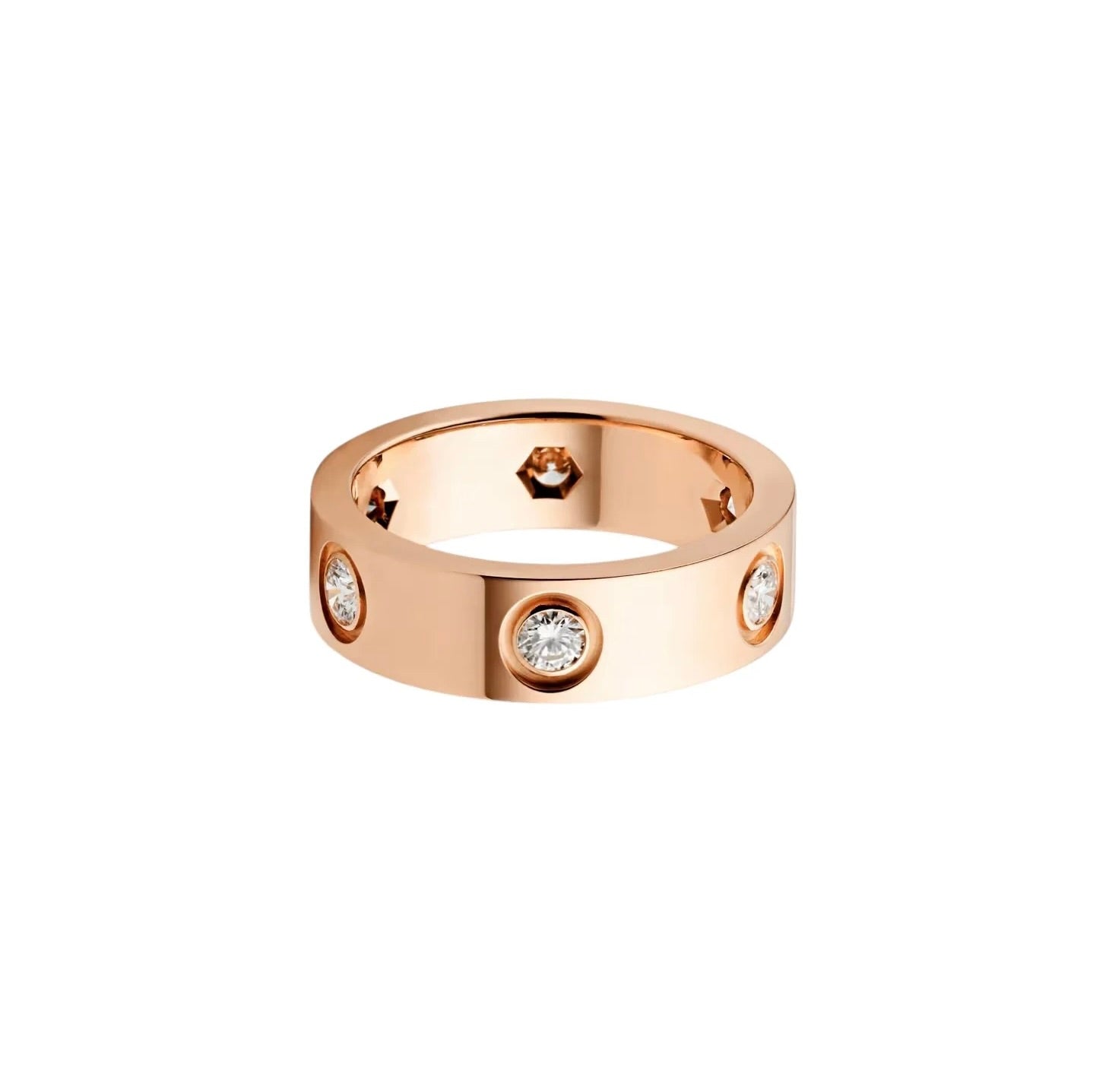 [⭐JeweliWhal]LOVE 5.5MM 6 DIAMOND RING